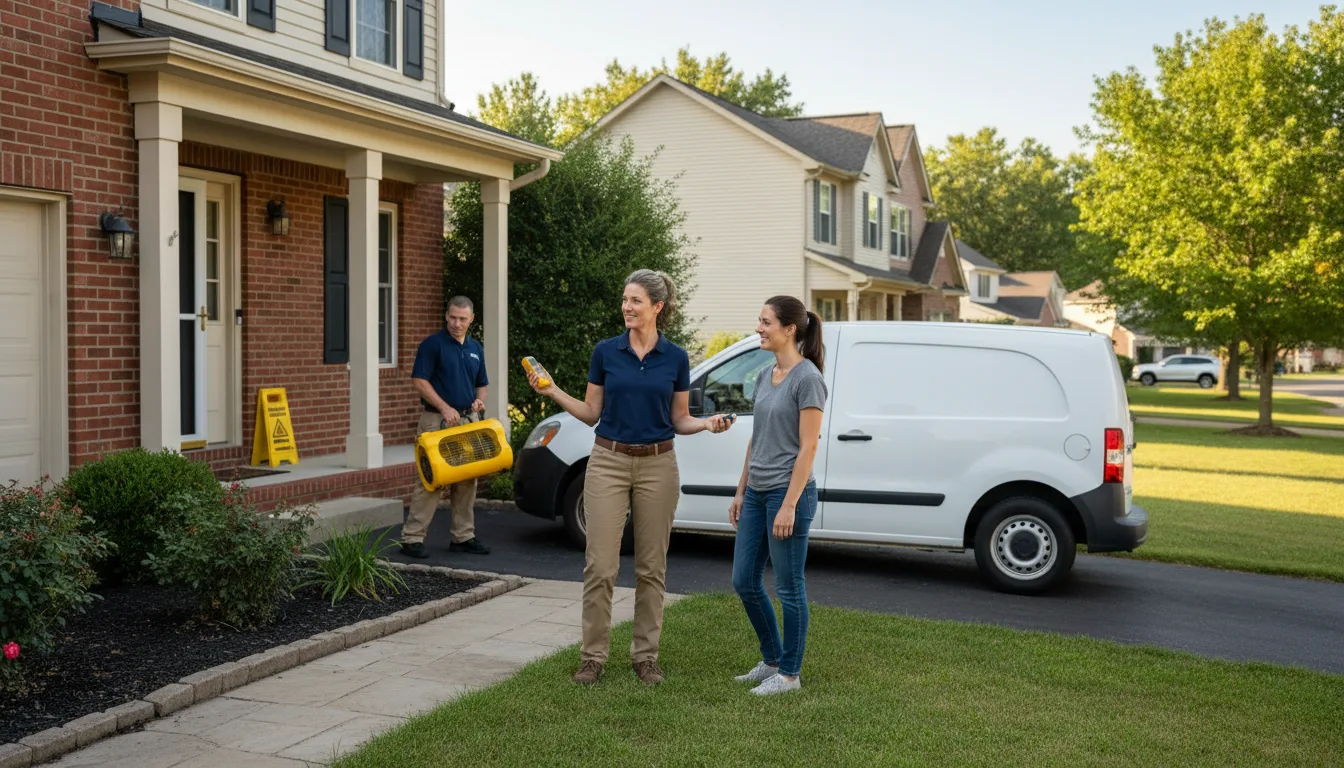 Residential water damage restoration in Western, NE